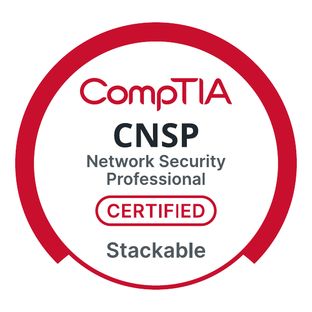 CompTIA Network Security Professional (CNSP) stackable certification badge