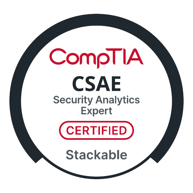 CompTIA Security Analytics Expert (CSAE) stackable certification badge