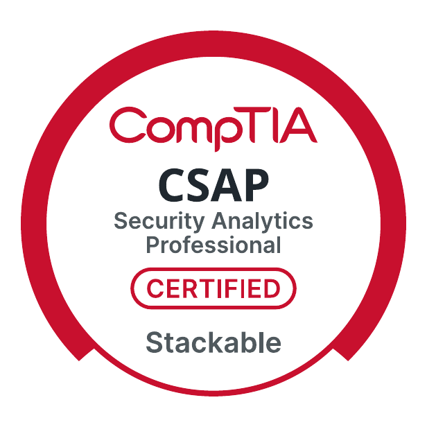 CompTIA Security Analytics Professional (CSAP) stackable certification badge