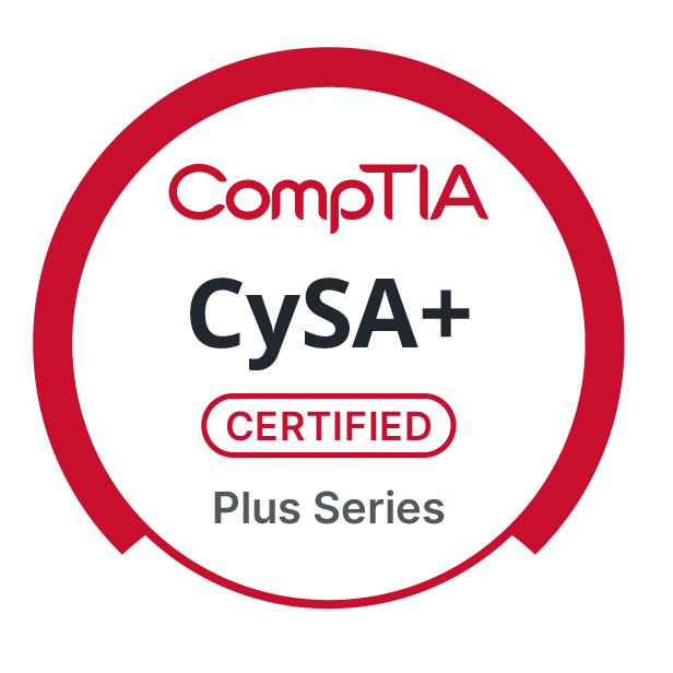 CompTIA CySA+ certified badge