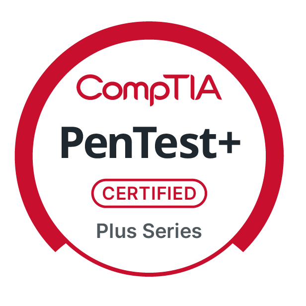 CompTIA PenTest+ certified badge