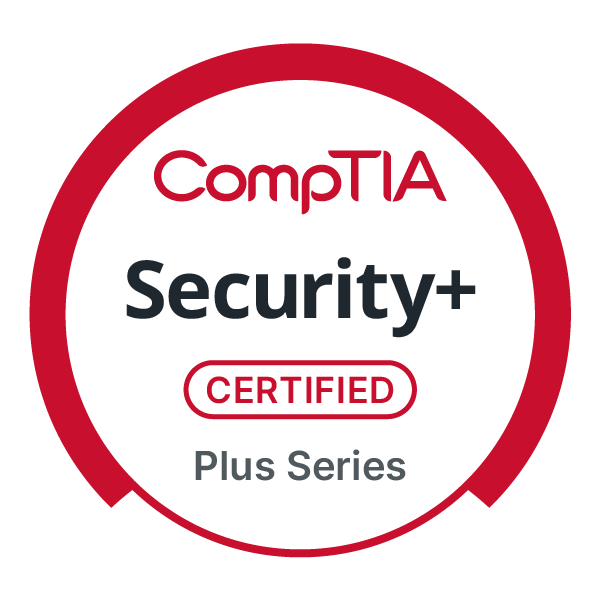 CompTIA Security+ certified badge