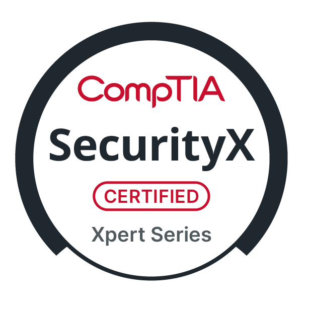CompTIA SecurityX certified badge